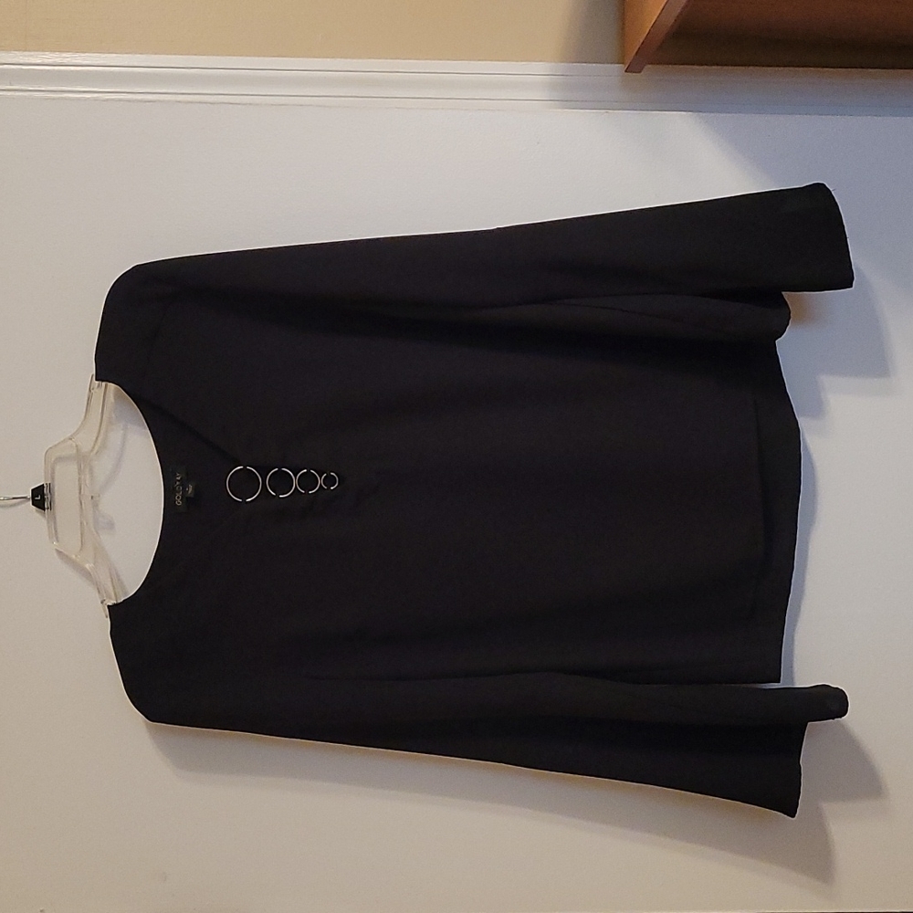 Goldray (Stitchfix) black bell sleeve blouse